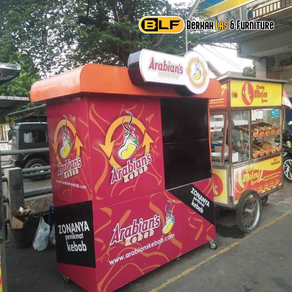 Jasa Bikin Gerobak Makanan di Lampung: Berkah Las & Furniture-