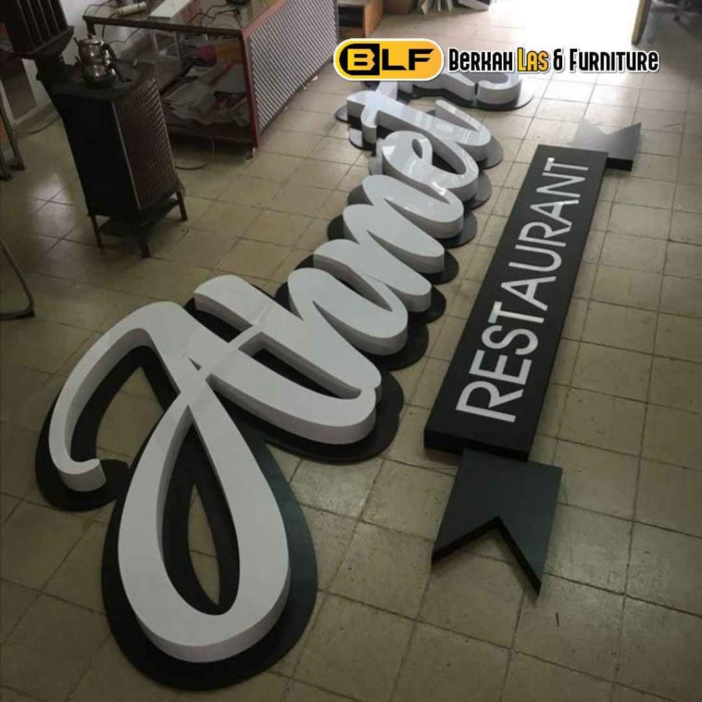 Jasa Pembuatan Huruf Timbul Akrilik Terdekat di Metro Lampung